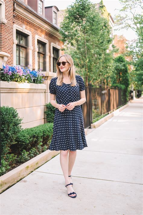 prada red polka dot dress|Navy Polka.